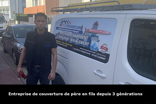 TFC COUVERTURE, artisan couvreur à Clamart (92140) dans les Hauts-de-Seine 92